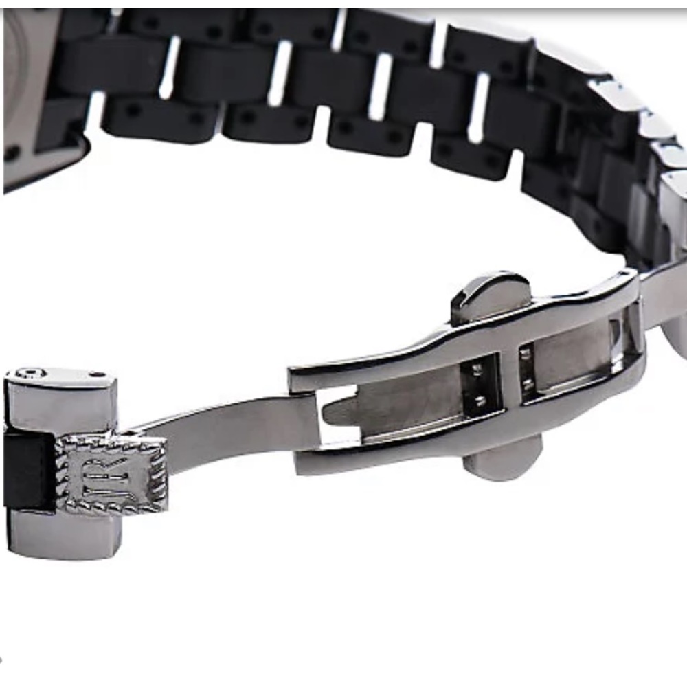Judith Ripka Ceramic and Stainless Steel Diamonique Bracelet Watch - Picture 2 of 5